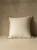 Scalloped Square Throw Pillow
