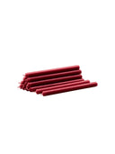 Bordeaux color Stoff Nagel Candle set of 8 on a white background. Perfect for romantic dinners and holiday gatherings.