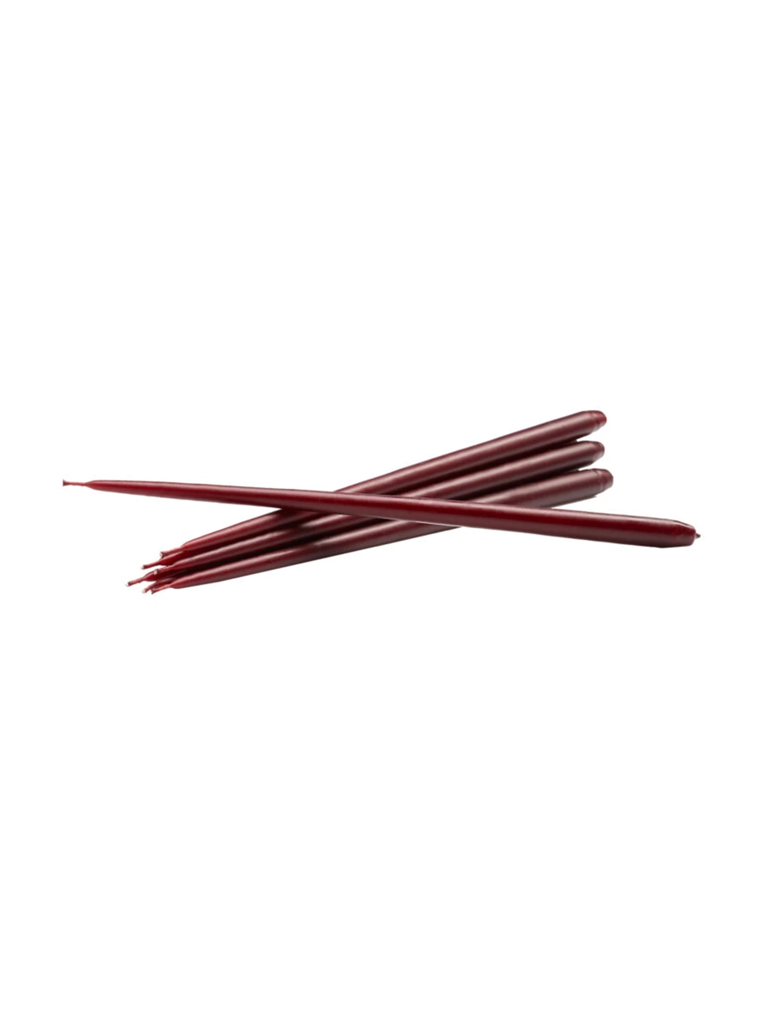 Set of 6 elegant taper candles, ideal for holiday gatherings and events.