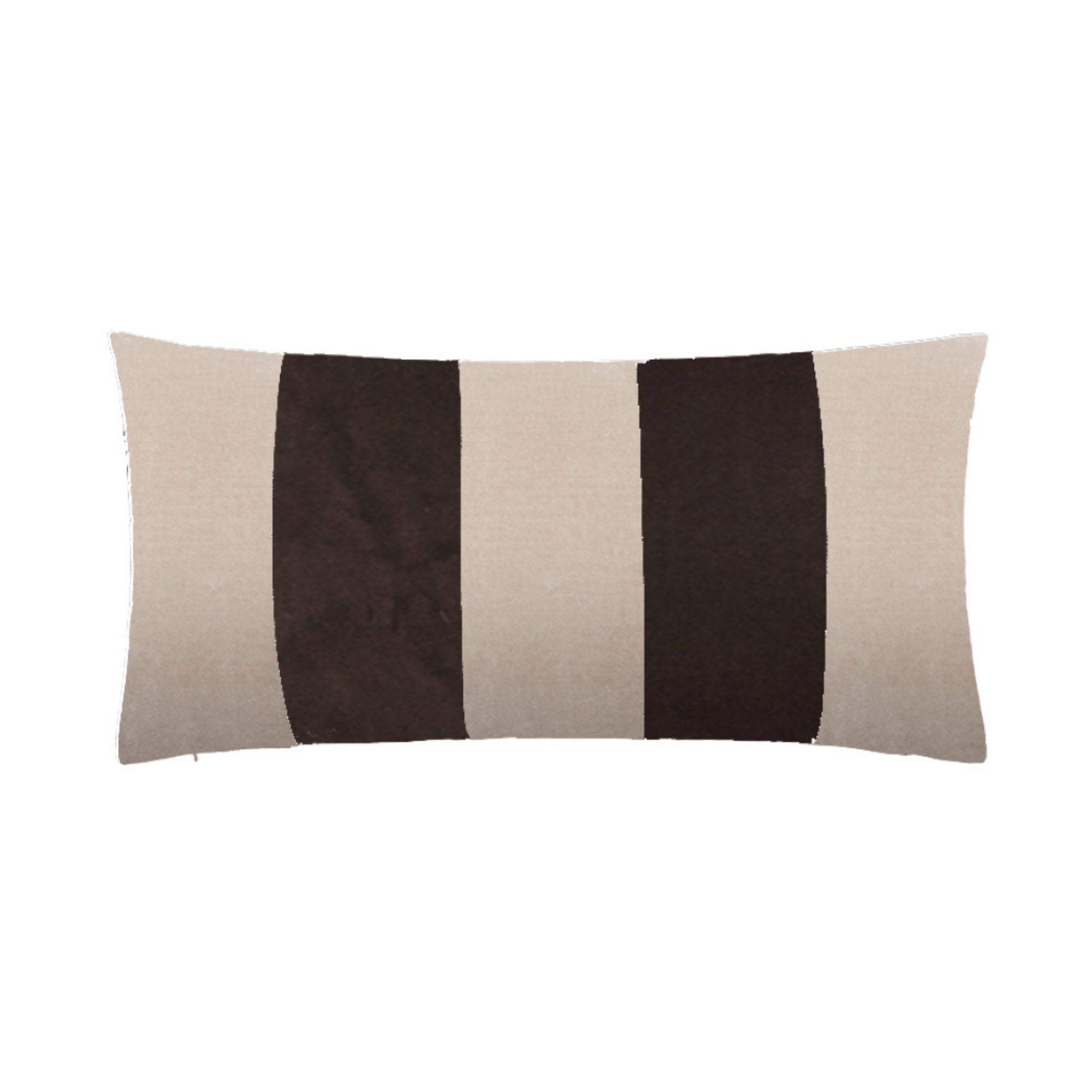 Stripe Cushion - Light Kit & Chocolate