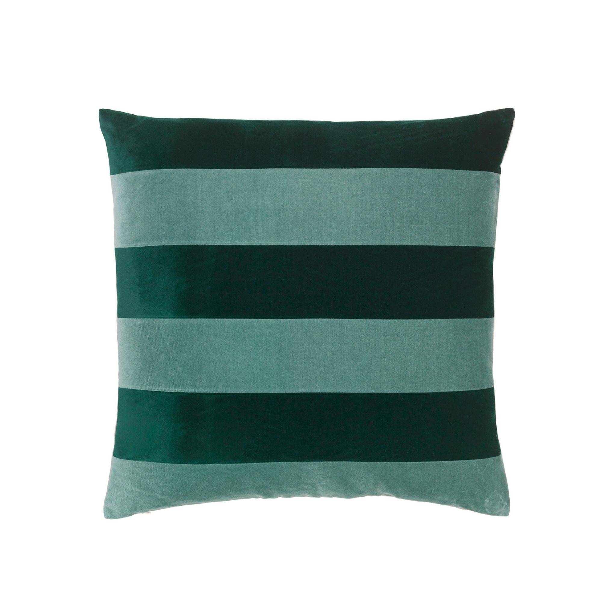 Stripe Cushion - Pale Blue & Emerald - THAT COOL LIVING