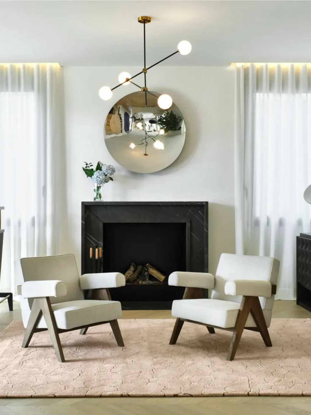 alp_ Clay Rug, a rectangular organic modern area rug in a delicate blush pink hue, featuring a distinctive high-low pile texture that creates an abstract, cracked earth-like pattern. Its soft, plush surface offers a cozy feel underfoot, suitable for various contemporary interiors. Ideal for adding warmth and sophisticated texture to minimalist living rooms, Scandinavian bedrooms, or inviting dining spaces.