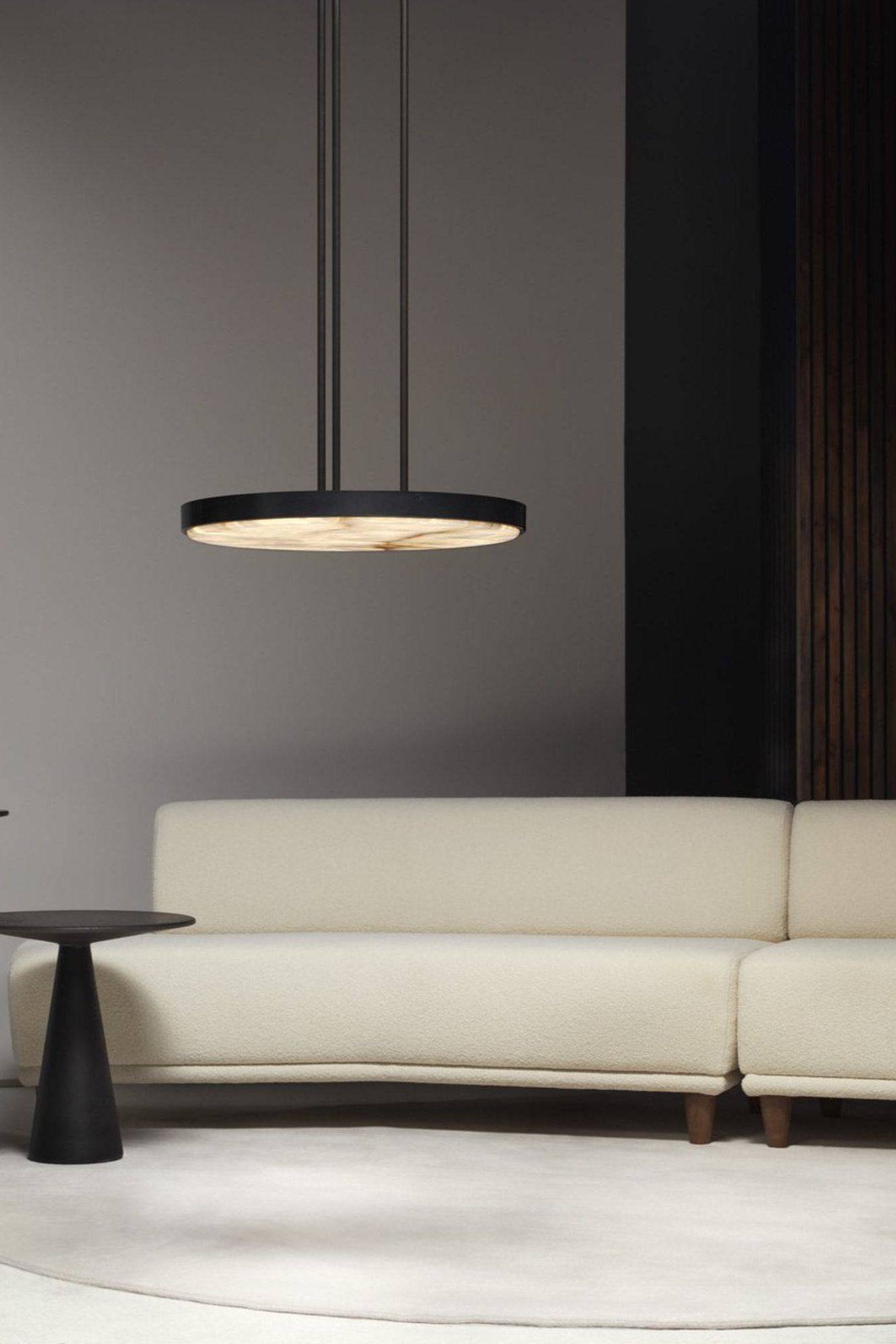 Anvers Pendant Lamp – Alabaster and Brass Lighting Fixture - CTO Lighting - That Cool Living - Ceiling Light