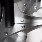  Stylish modular candle holder with black metal finish and geometric details