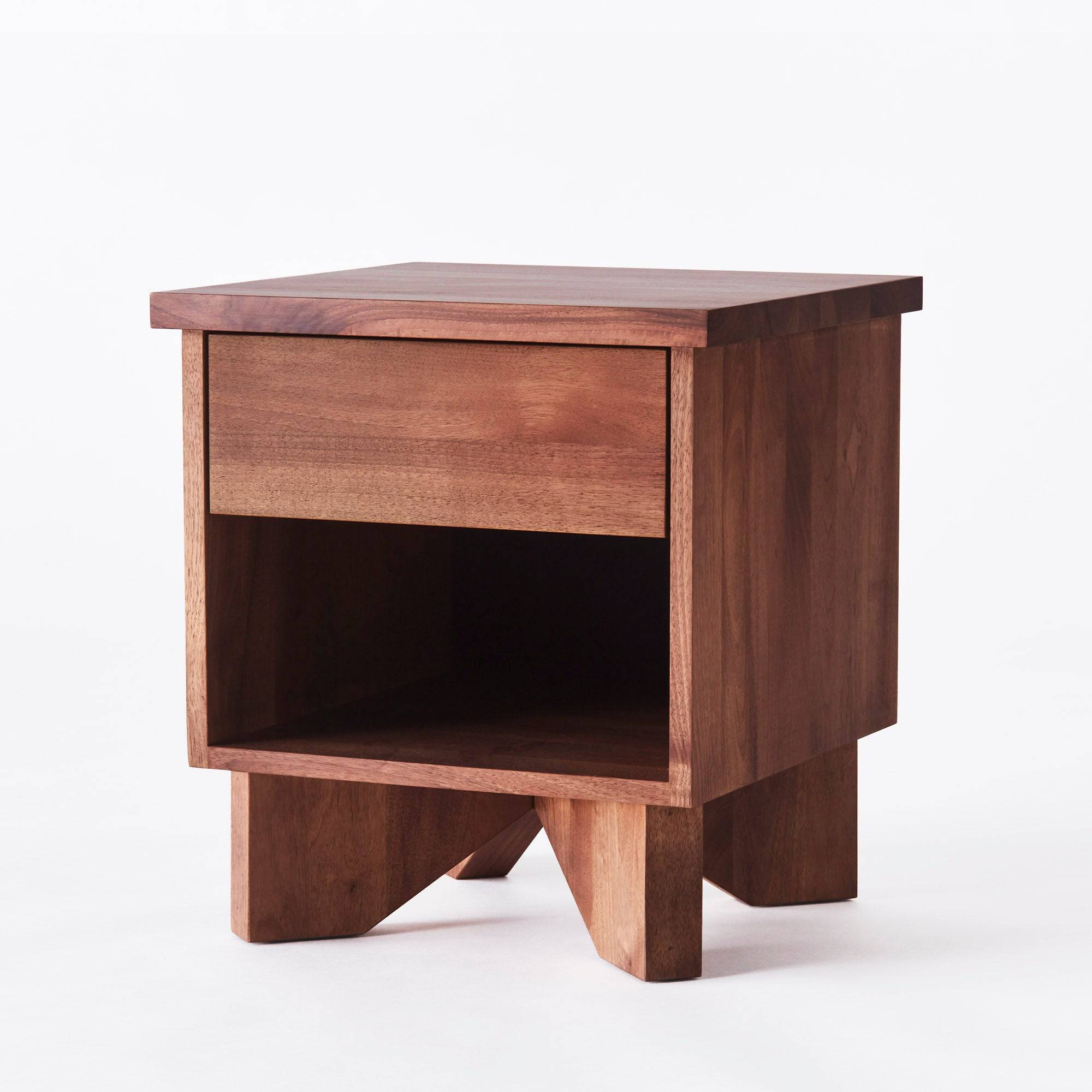 V Bedside Table Walnut - THAT COOL LIVING