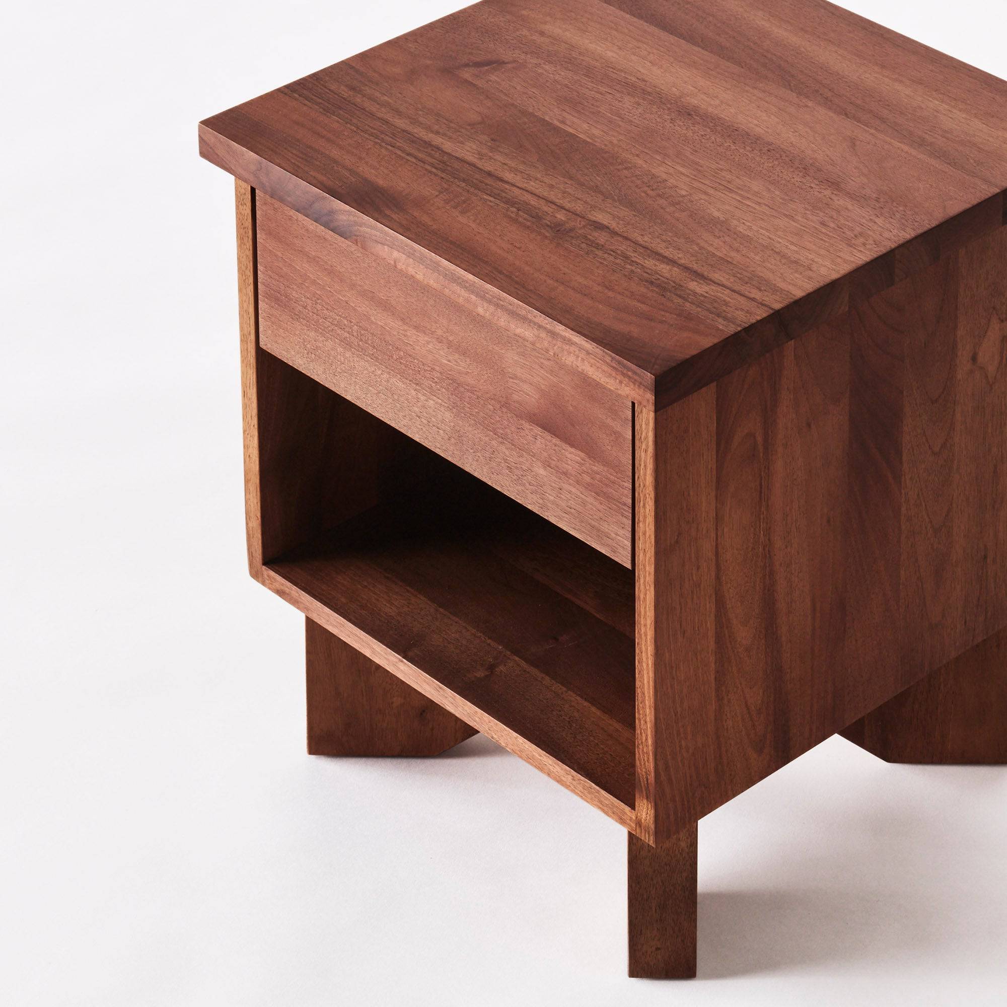 V Bedside Table Walnut - THAT COOL LIVING