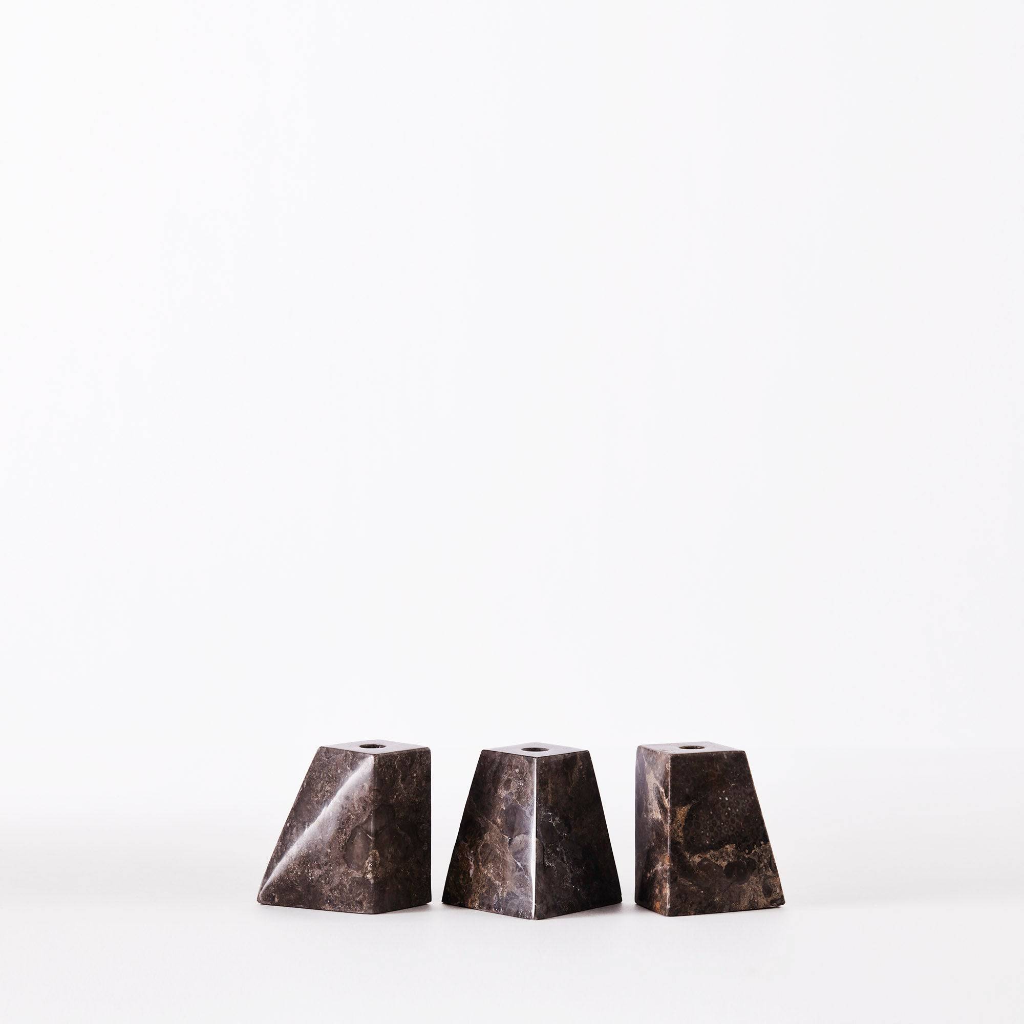 Pyramid Candle Holders Grey - THAT COOL LIVING