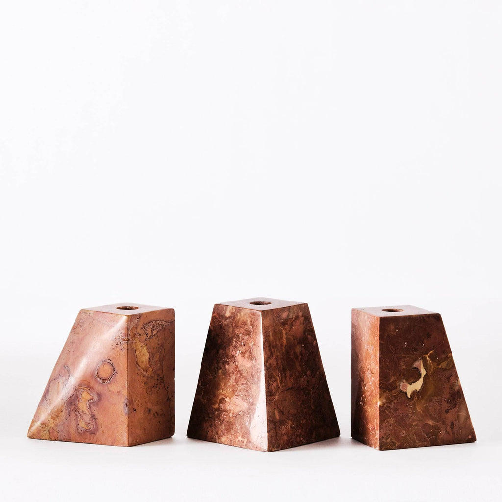 Pyramid Candle Holders Red - THAT COOL LIVING