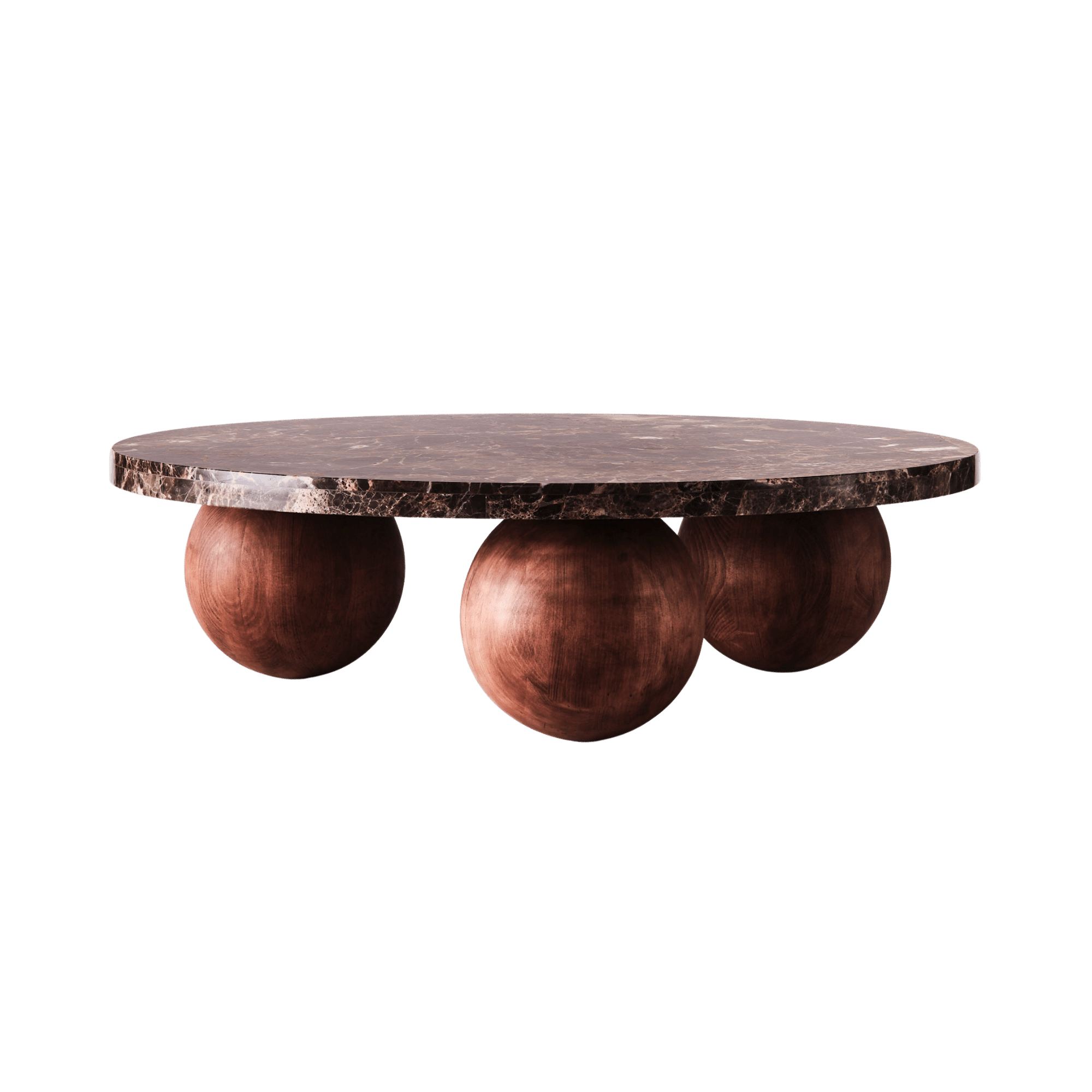 Sphere Round Sofa Table Emperador - THAT COOL LIVING