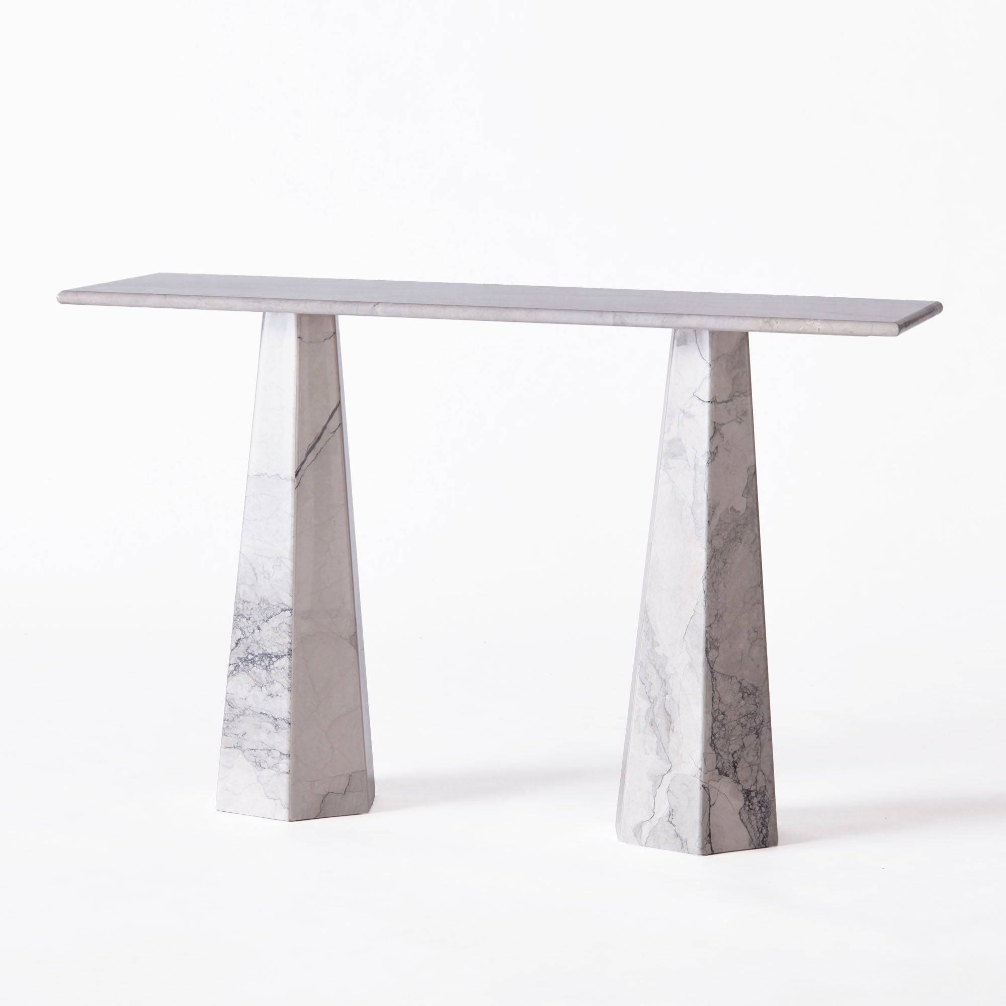 Hexagon Console Table Albanian Grey - THAT COOL LIVING