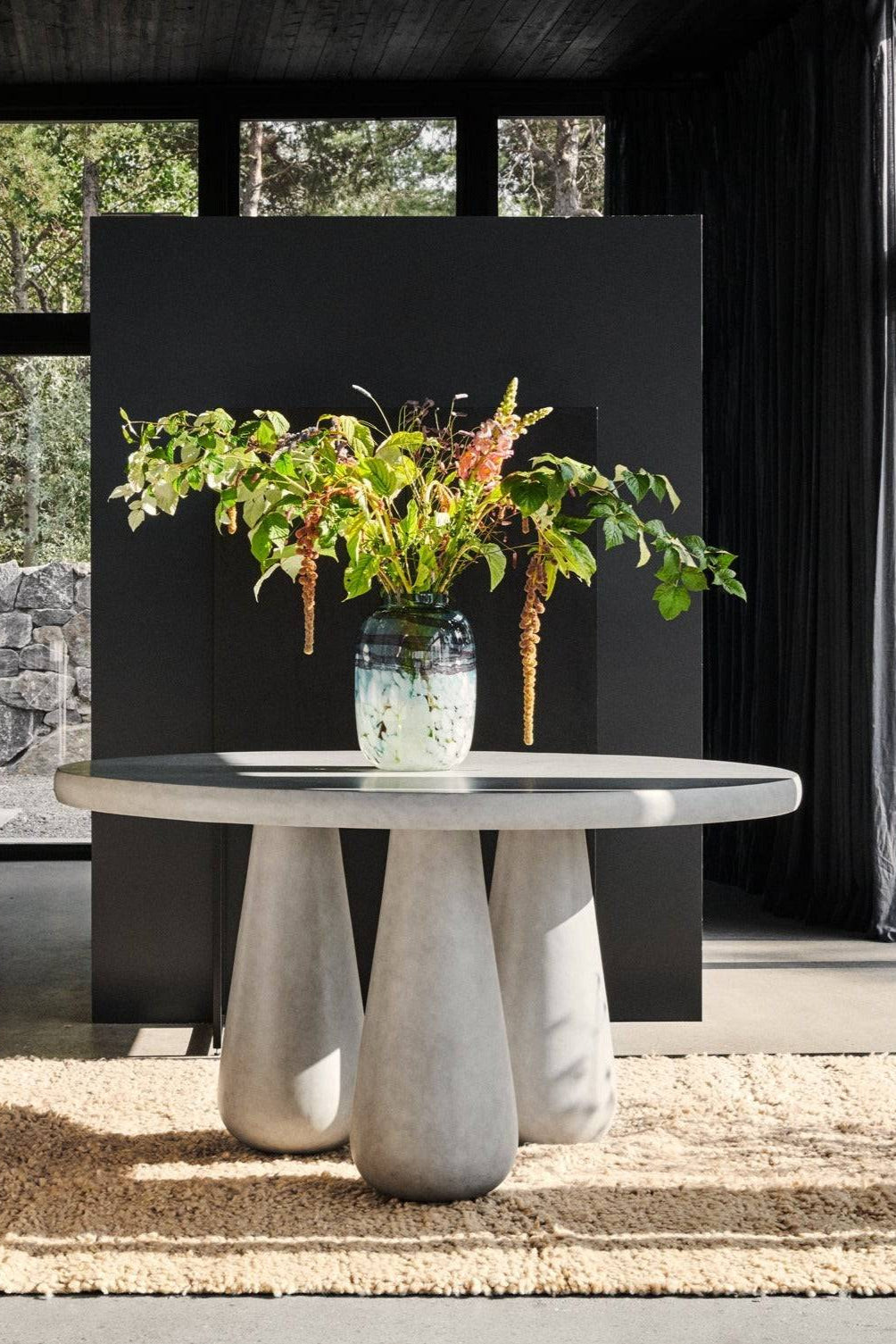 Round Dining Table Grey - THAT COOL LIVING