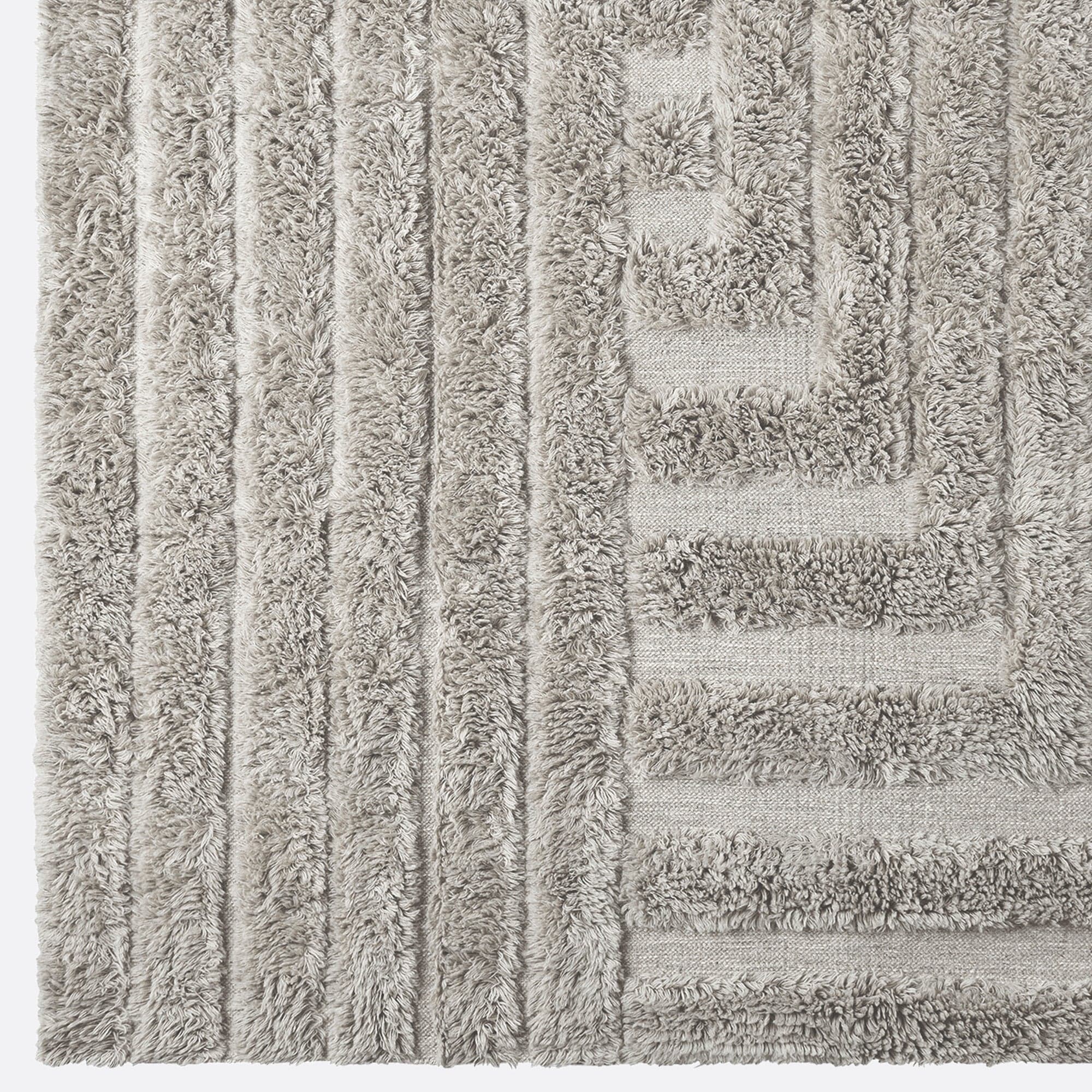 Shaggy Labyrinth Grey Rug - THAT COOL LIVING
