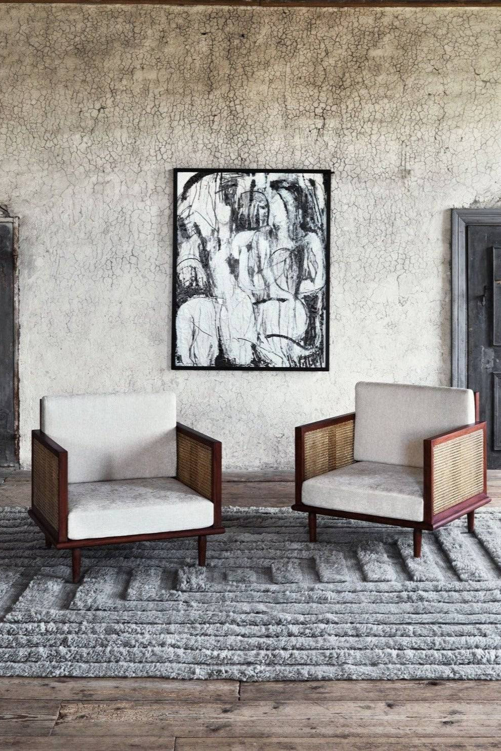 Shaggy Labyrinth Grey Rug - THAT COOL LIVING