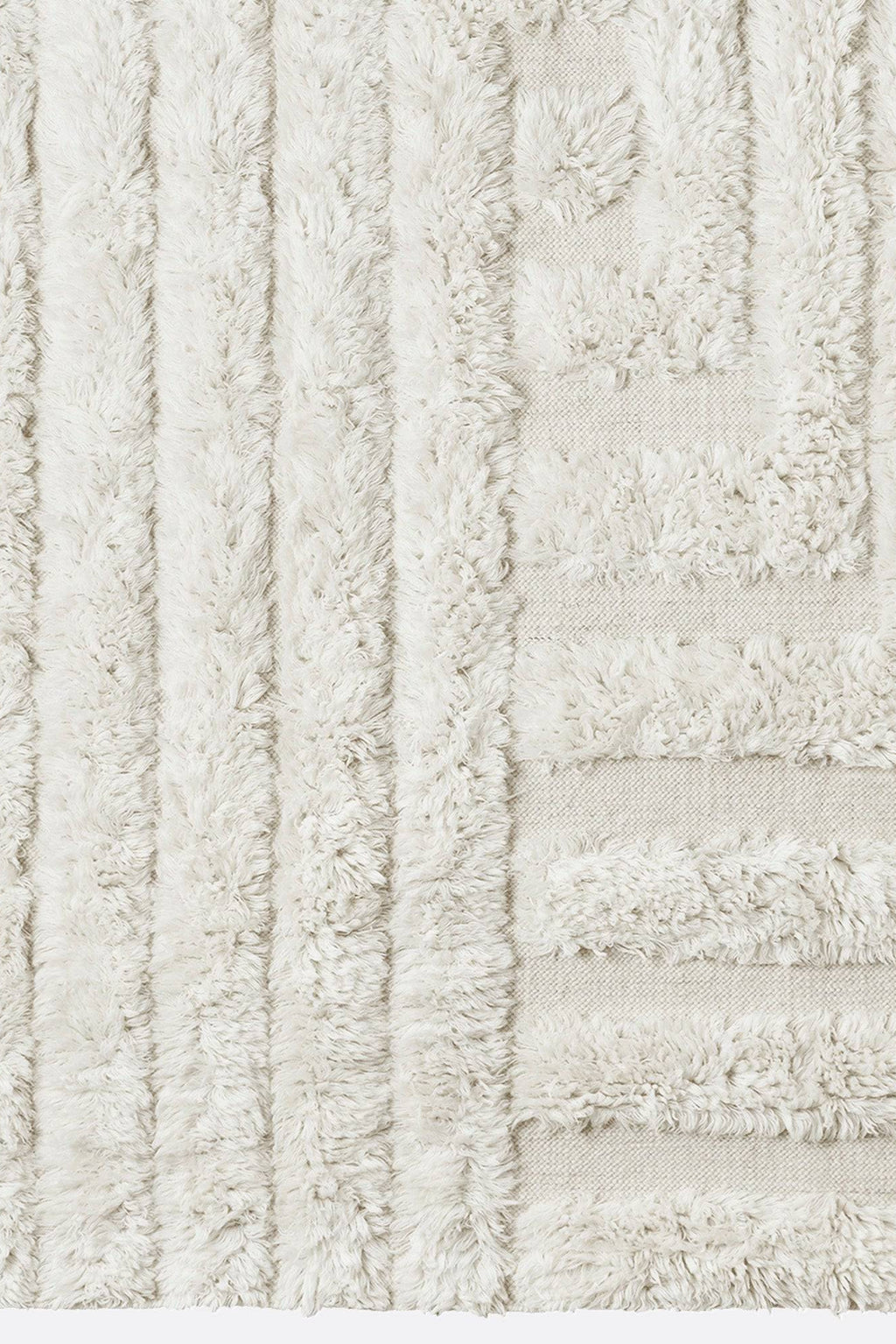 Shaggy Labyrinth White Rug - THAT COOL LIVING