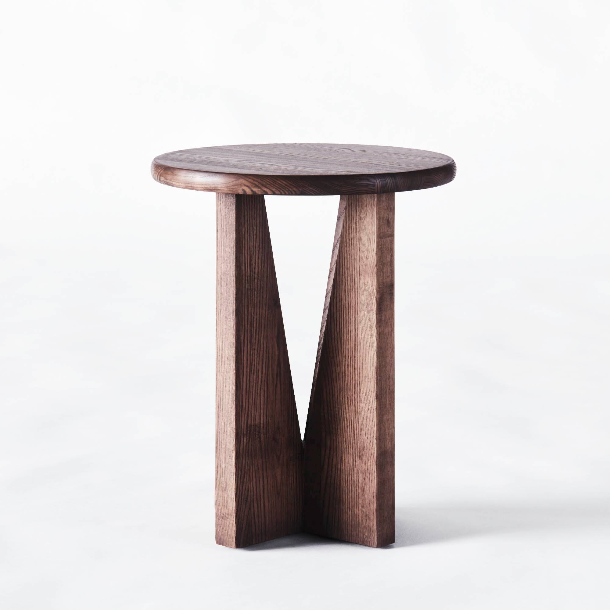 V Side Table Stained Ash