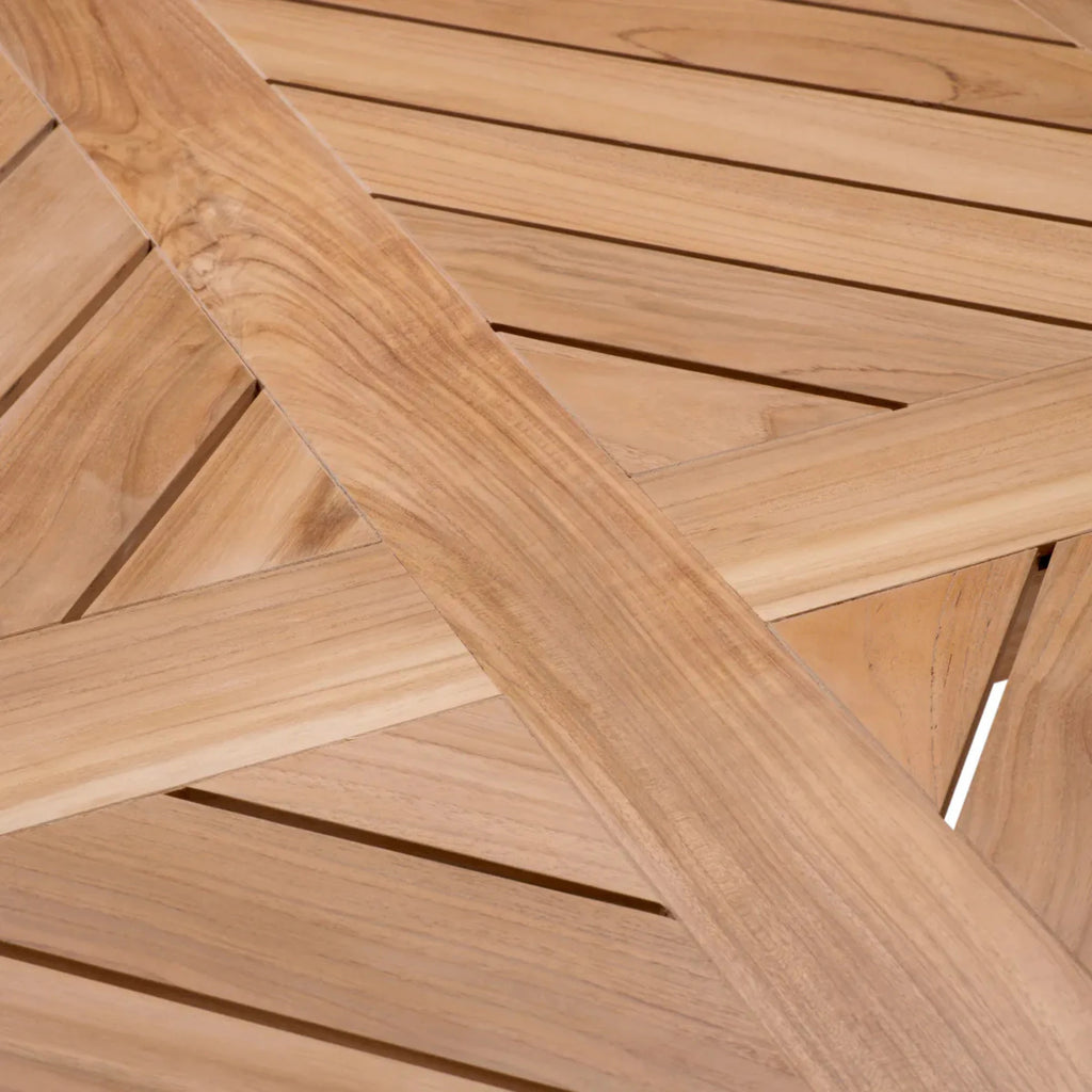 That Cool Living - Bell Rive Outdoor Dining Table – Natural Teak Outdoor Dining - Eichholtz