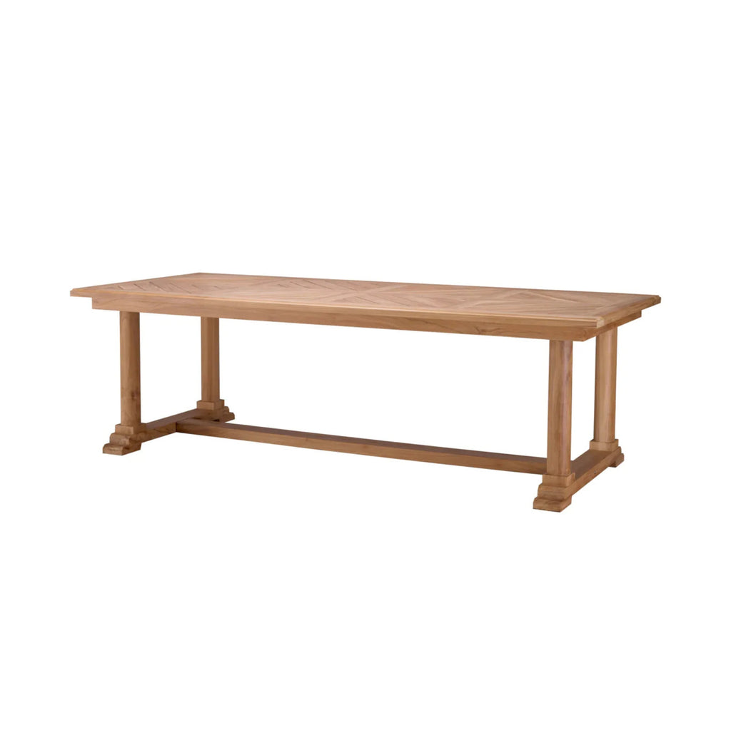 That Cool Living - Bell Rive Outdoor Dining Table – Natural Teak Outdoor Dining - Eichholtz