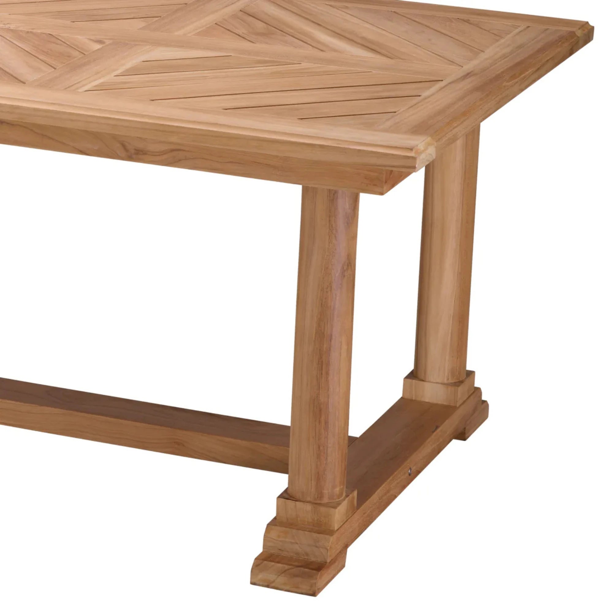 That Cool Living - Bell Rive Outdoor Dining Table – Natural Teak Outdoor Dining - Eichholtz