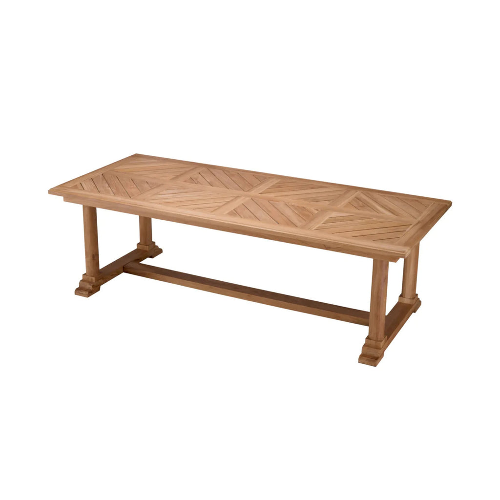 That Cool Living - Bell Rive Outdoor Dining Table – Natural Teak Outdoor Dining - Eichholtz