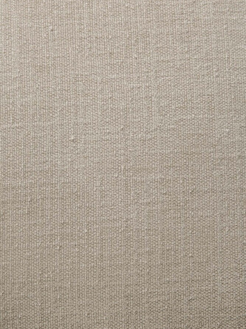 Ethnicraft Roller Max Pouf, 85cm wide, in mahogany, with a close-up of the light beige fabric upholstery, showcasing its subtle texture and durable weave, perfect for a modern interior.