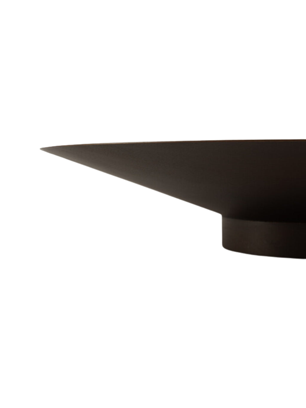 Ethnicraft Satellite Bowl in Mahogany Dark Brown, showcasing a minimalist, elegant design with a smooth, dark brown finish and subtle wood grain texture, displayed on a clean white background.