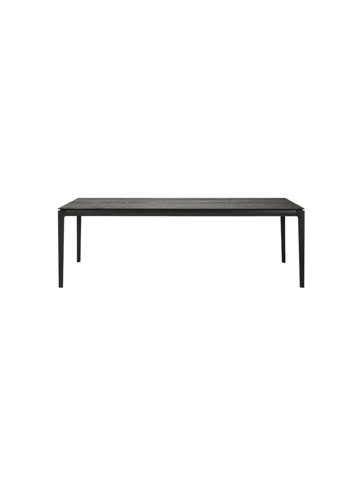 Ethnicraft Bok Dining Table, 240cm, in black stained oak, featuring a sleek, dark finish and contemporary style.