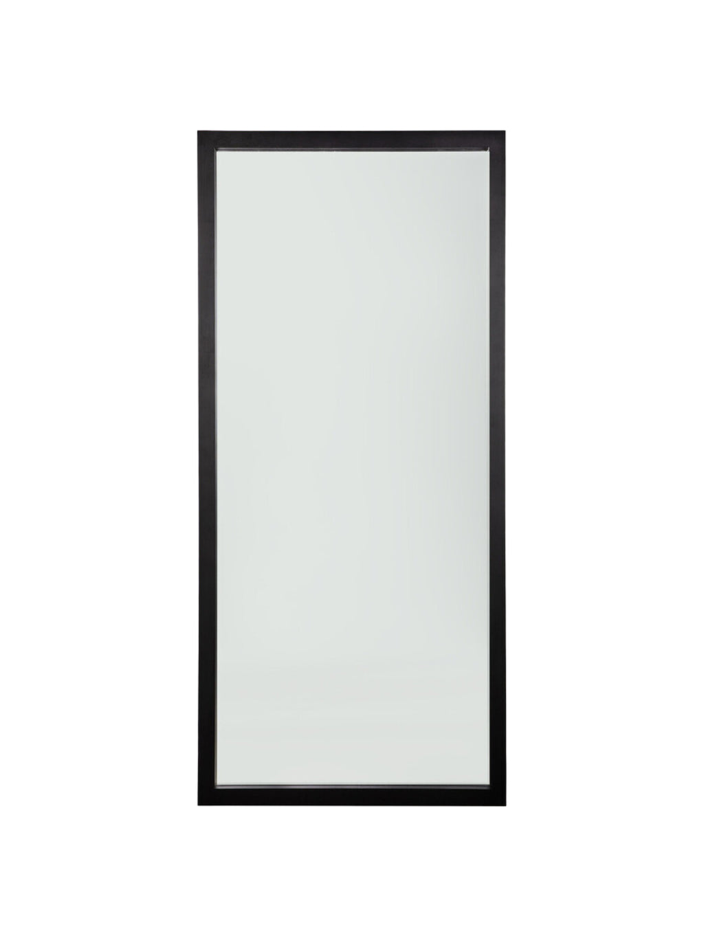Ethnicraft Light Frame Floor Mirror, a sleek rectangular full-length mirror featuring a minimalist solid dark wood frame with clean lines and a modern contemporary design. This tall black-framed mirror is perfect for creating an expansive feel in living rooms, bedrooms, or entryways, serving as a stylish dressing mirror or decorative accent.