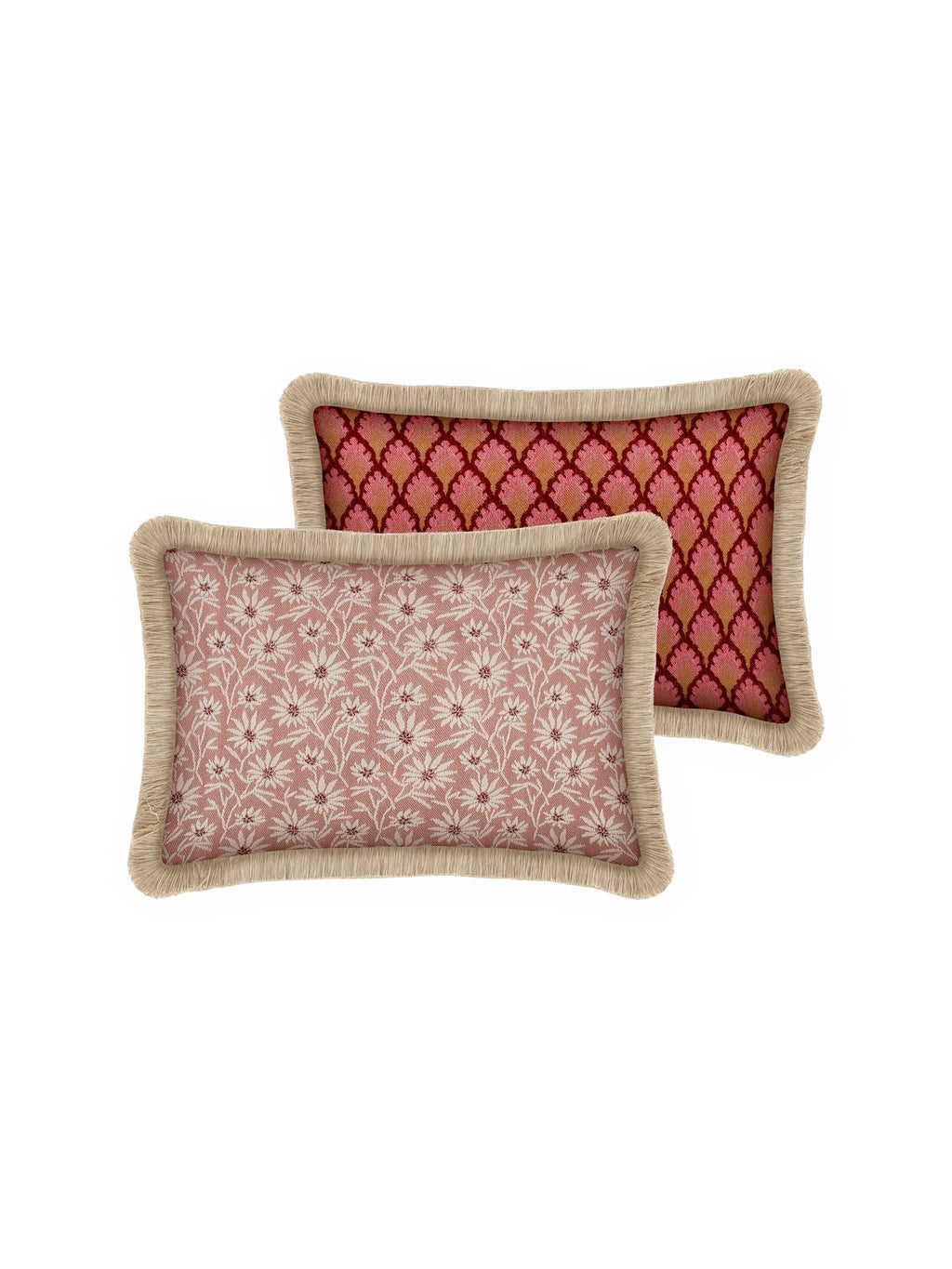 Double Sided Mako & Jessica Throw Pillow