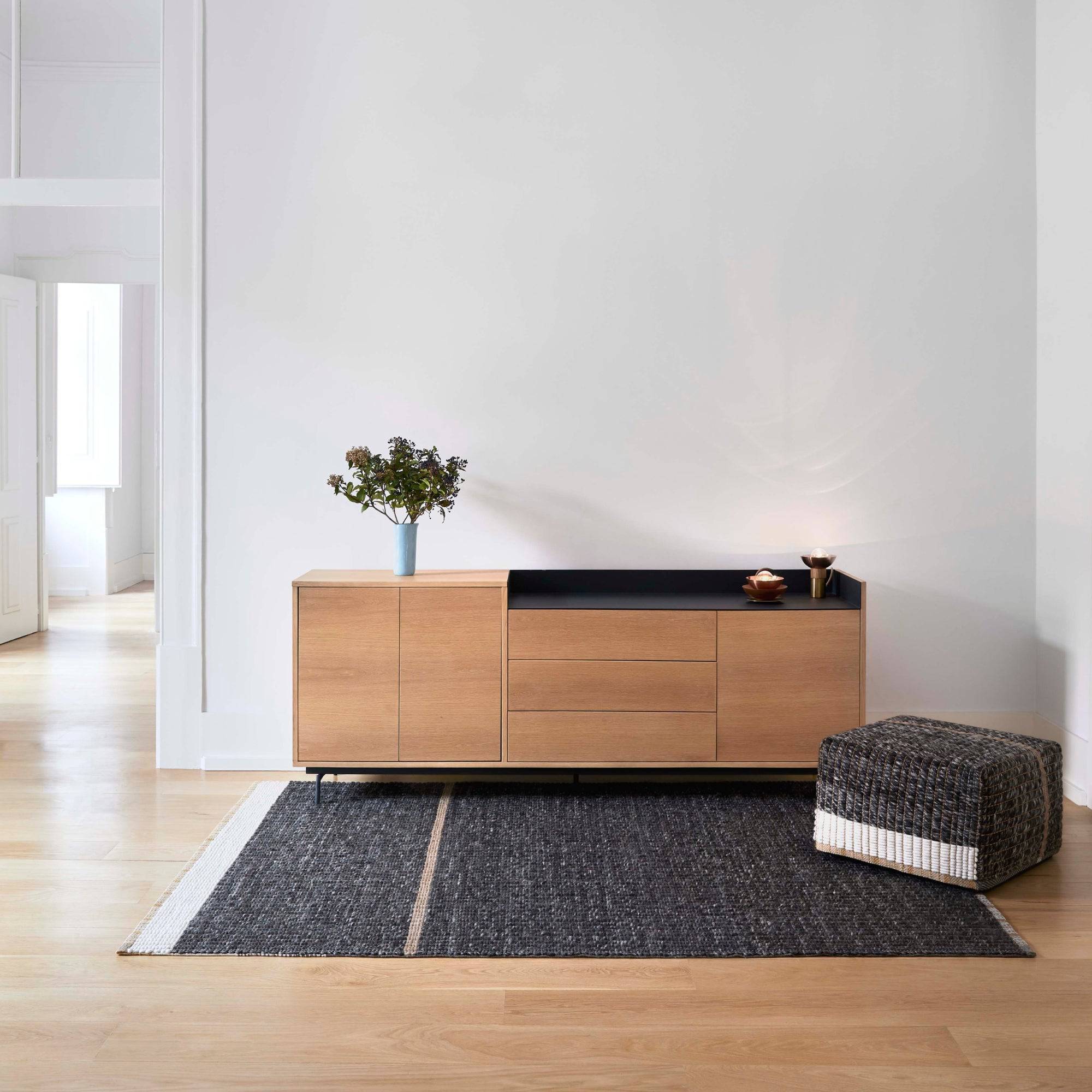 Reversible Rug - Black - THAT COOL LIVING