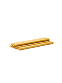 Handcrafted golden honey color candles in a set of 8.
