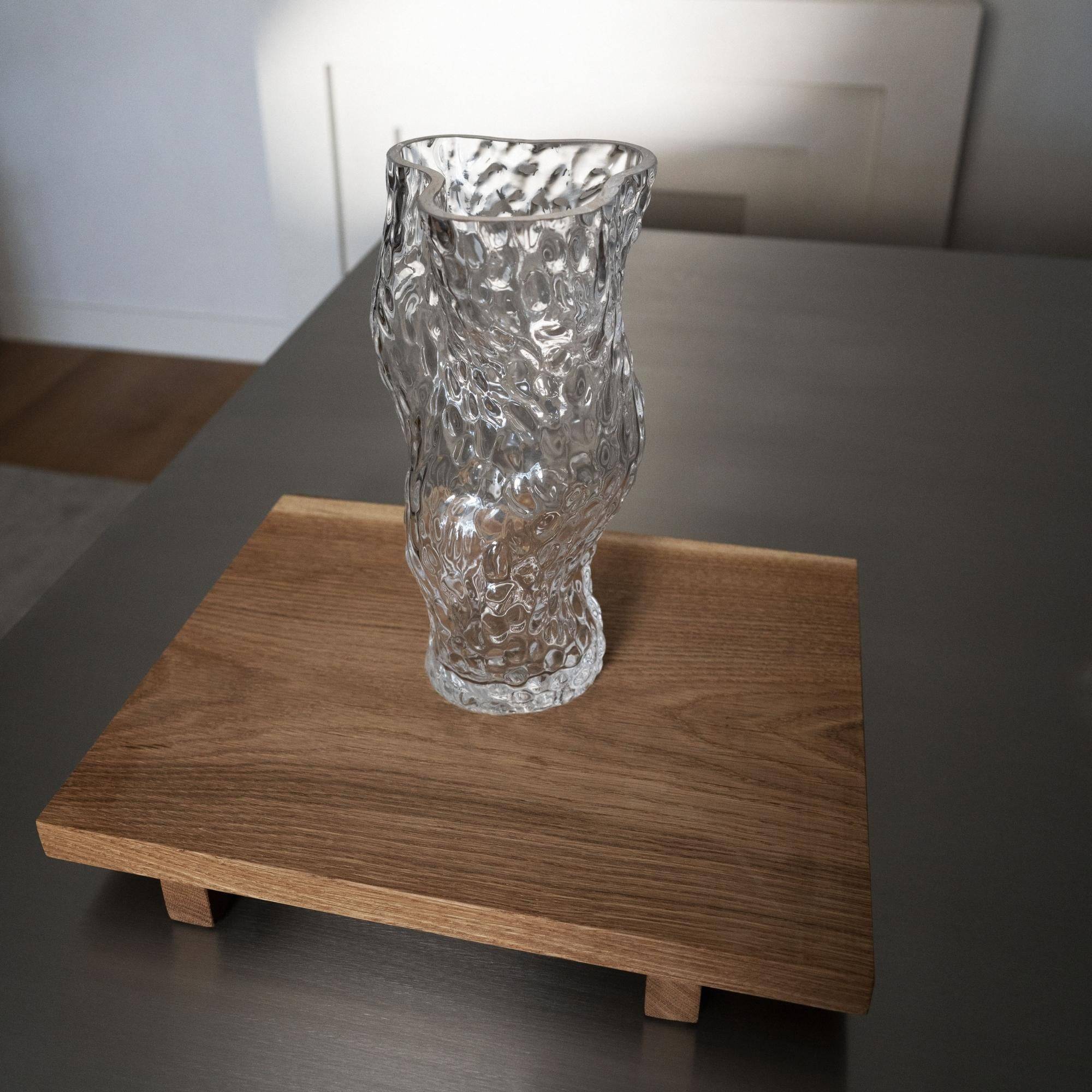Ostrea Rock Glass Vase - Clear