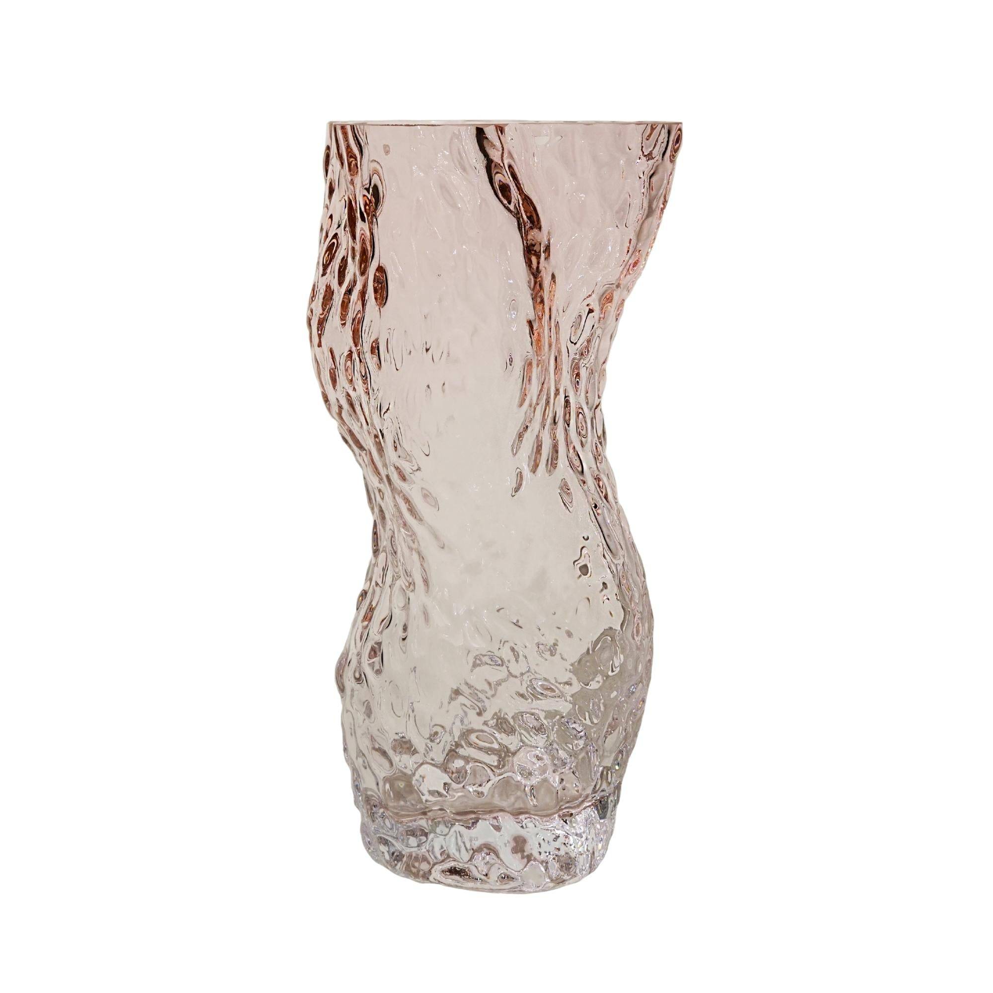 Ostrea Rock Glass Vase - Pale Rose