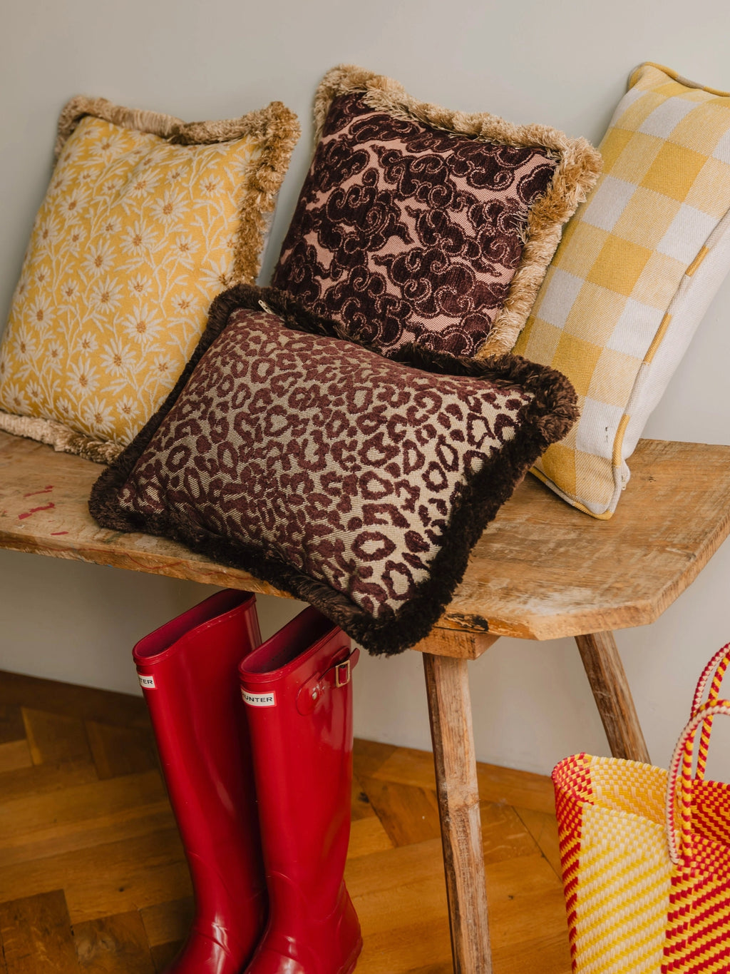 Double Sided Mako & Coco Throw Pillow
