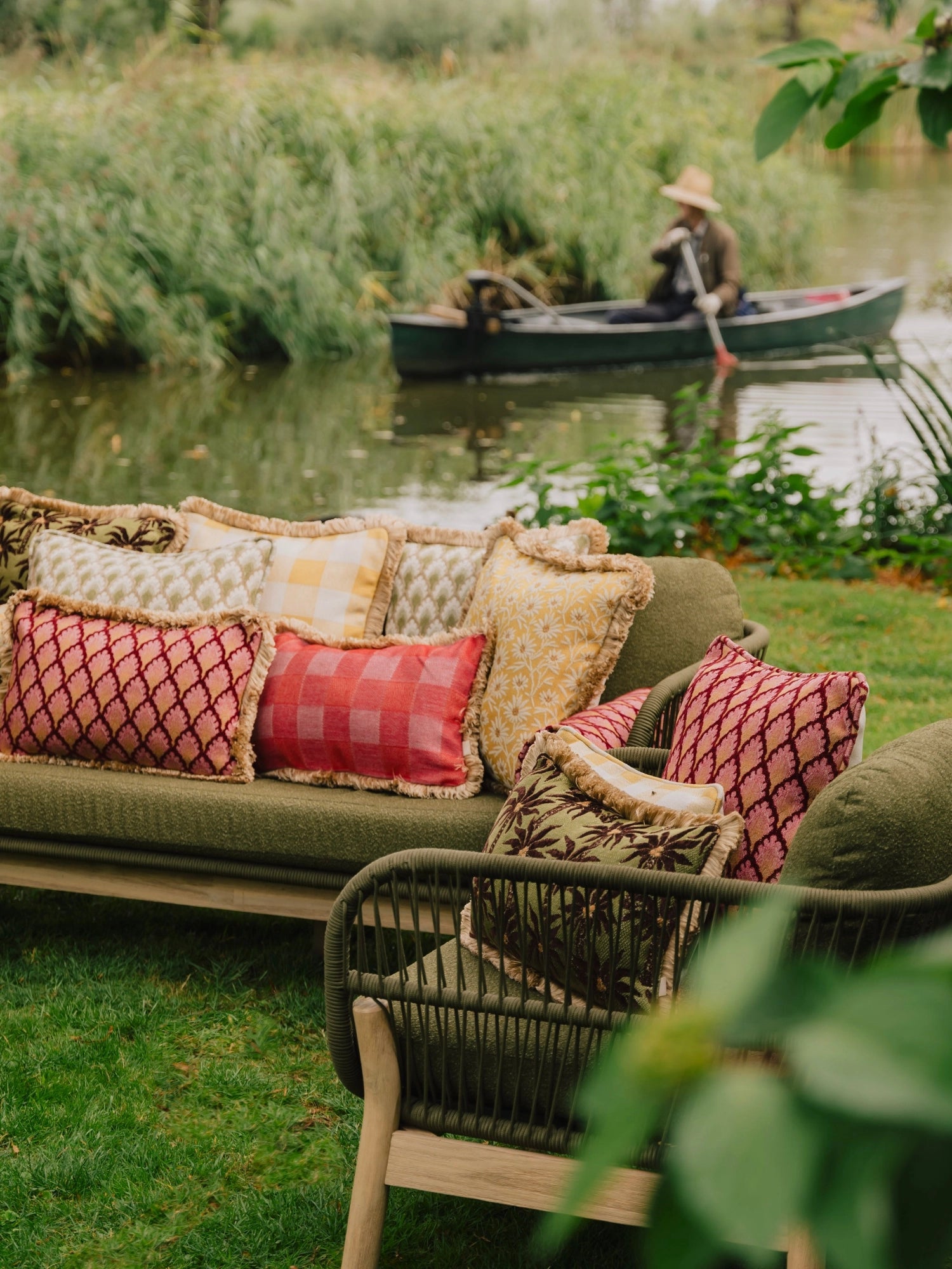 Double Sided Laura & Brigitte Throw Pillow by Palais - THAT COOL LIVING