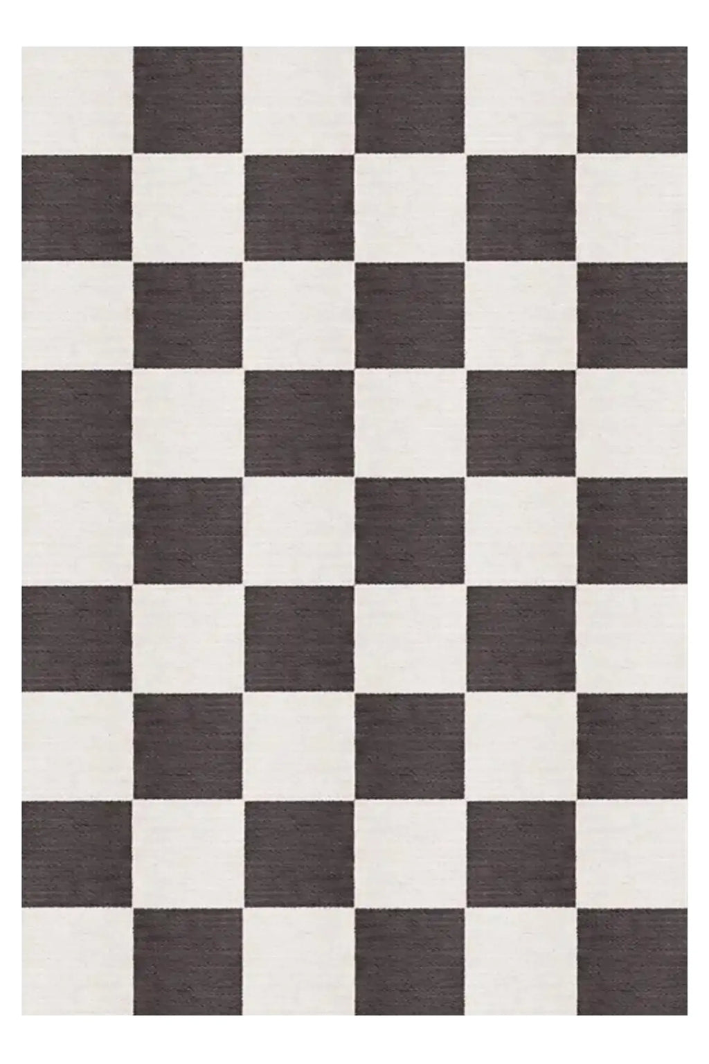 Layered Chess Wool Rug, a black and white checkered pattern area rug crafted from soft, durable wool. This stylish, modern floor covering is perfect for adding a geometric design to any living room...