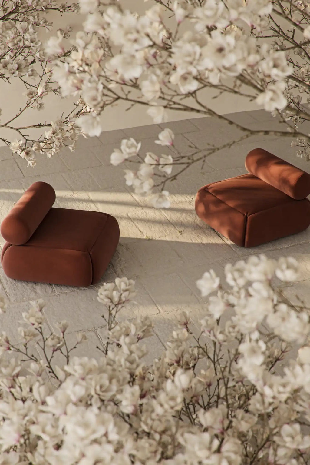  Lupin Sofa with adjustable headrests and chrome accents for a luxurious touch