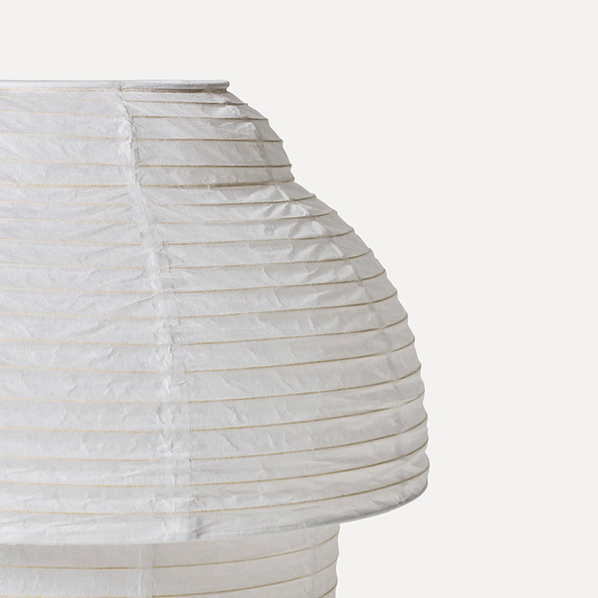 Made by Hand Papier Double Ø30 Table Lamp, a minimalist white paper table lamp with a distinctive double-tiered, organic silhouette.