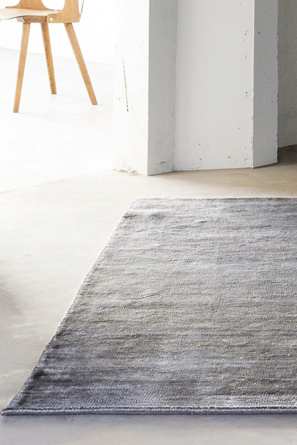 Bamboo rug with natural texture and earthy tones