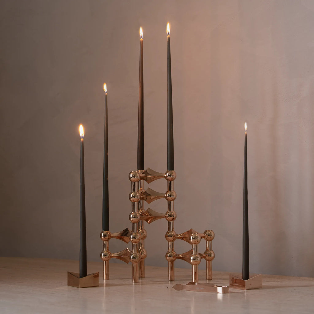 Elegant and versatile candle holder in rose gold for Configuration 2
