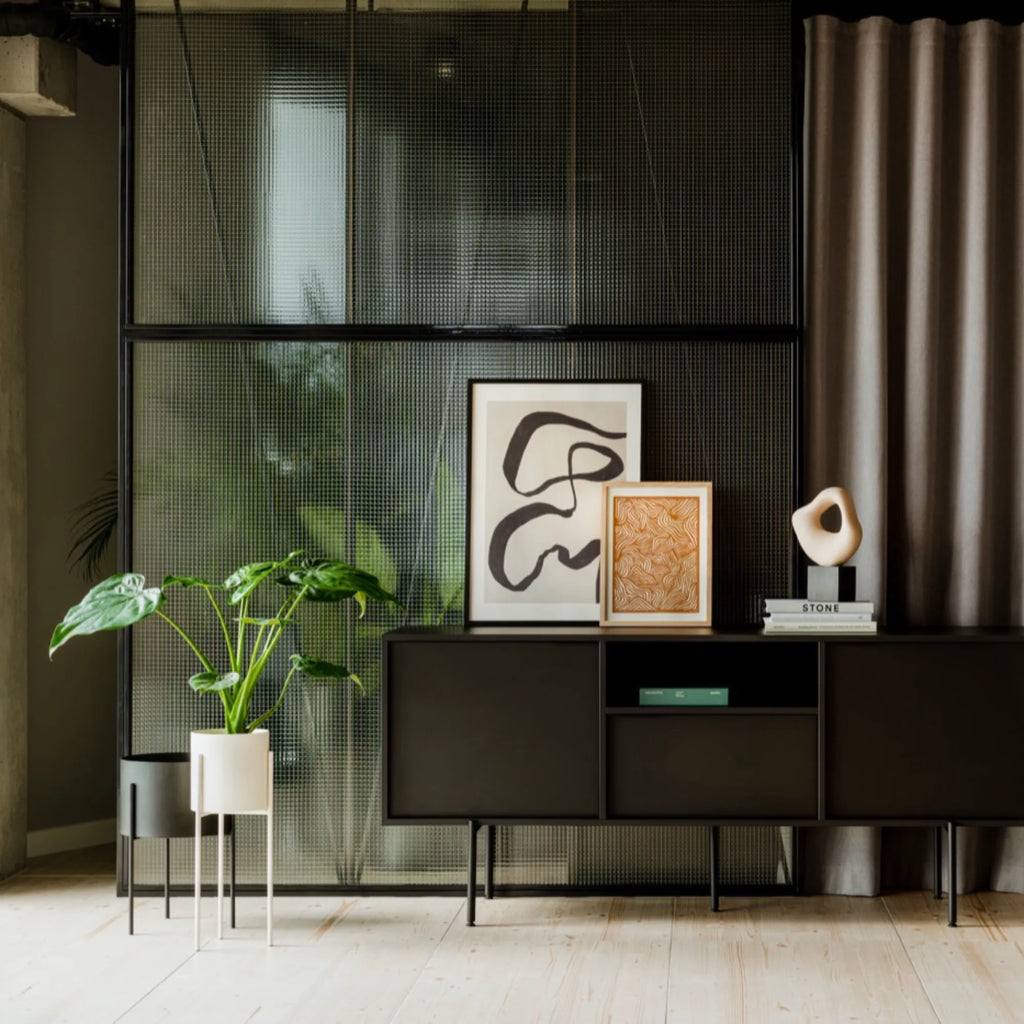 Tall ceramic planter with a modern and timeless aesthetic