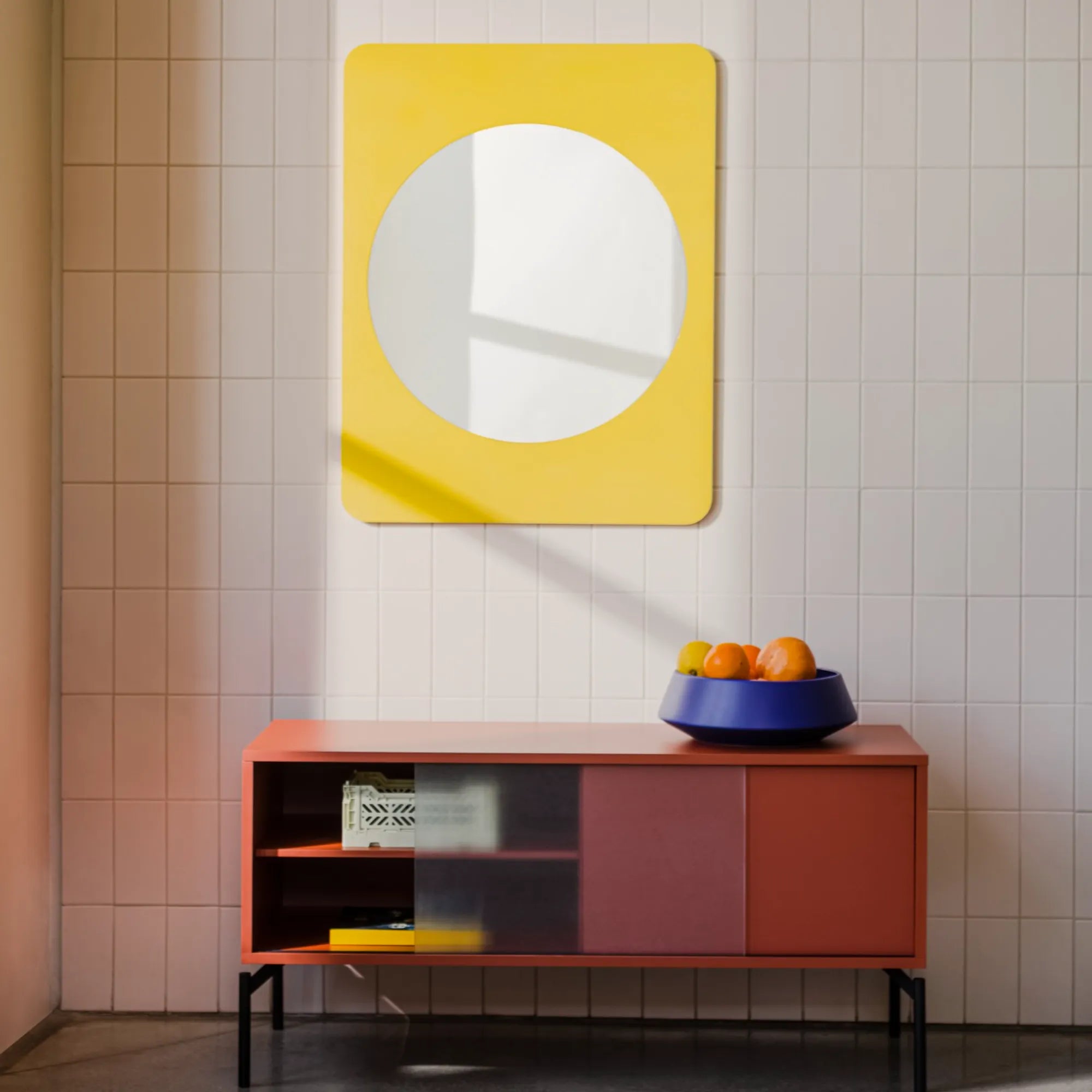  Aku Mirror reflecting elegant and spacious interior of a luxury bathroom