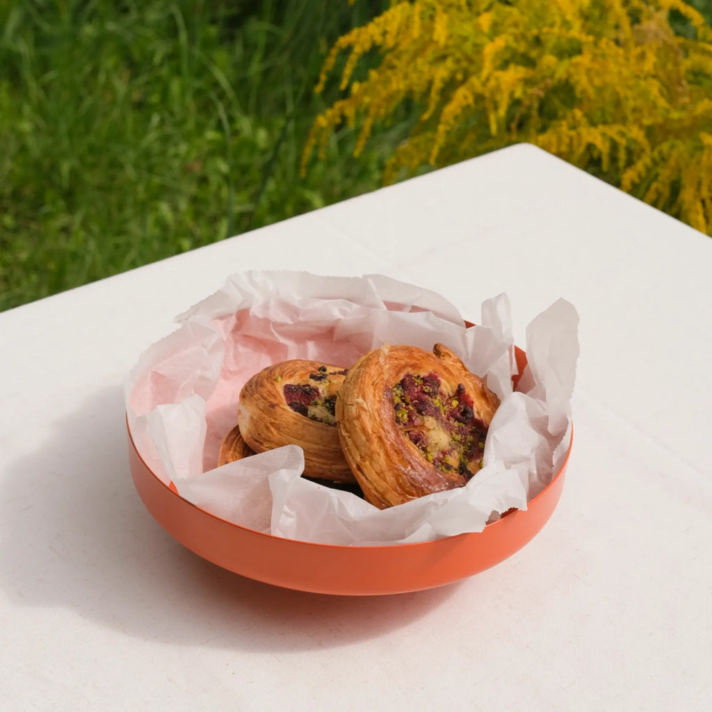  Vilu Bowl in a serene garden setting with greenery and sunlight 