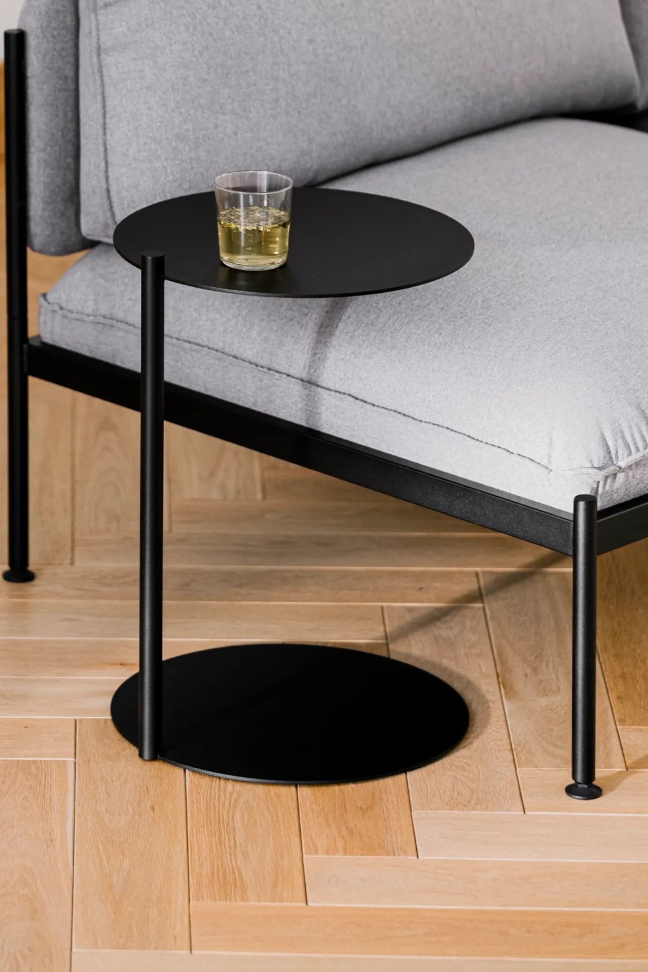 Ande Side Table with Distressed Wood Finish and Hairpin Legs