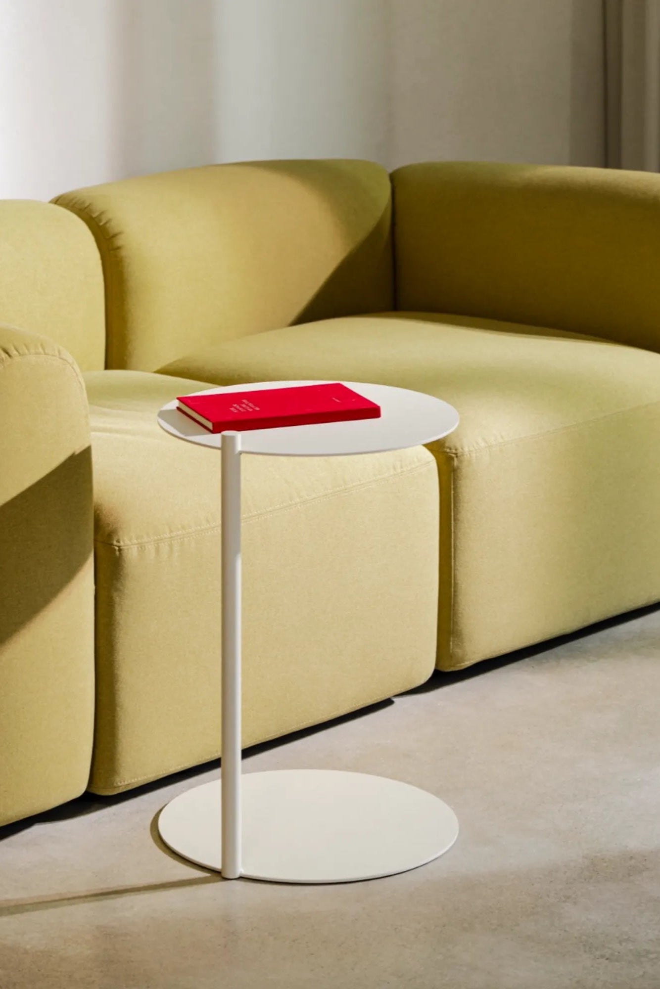 Close-up of Ande Side Table showcasing its unique geometric base