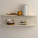  Minimalist Lina Shelf in white with adjustable height wooden shelves