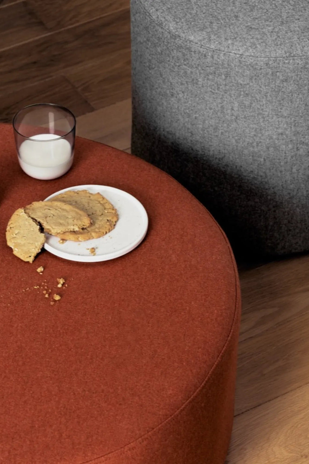 Folk Pouf - Tall with comfortable cushioned seat for extra seating