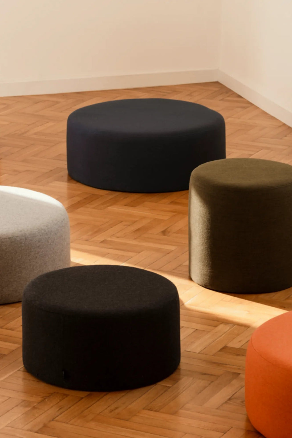 Folk Pouf - Tall in a warm and inviting boho-inspired space
