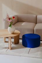 Folk Pouf - Low with a bohemian design and organic cotton construction