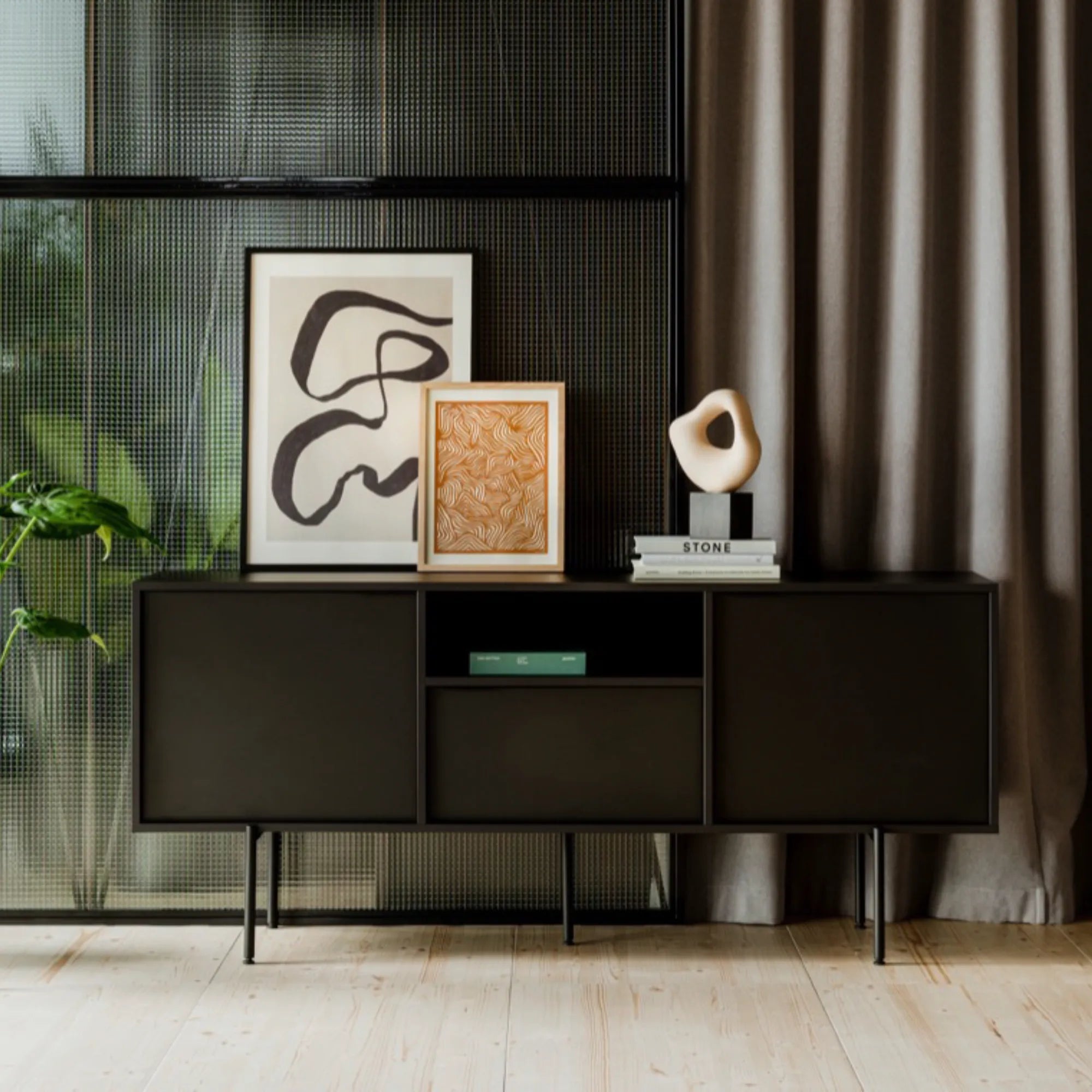 Compact and stylish Bau Sideboard with a smooth and sturdy surface