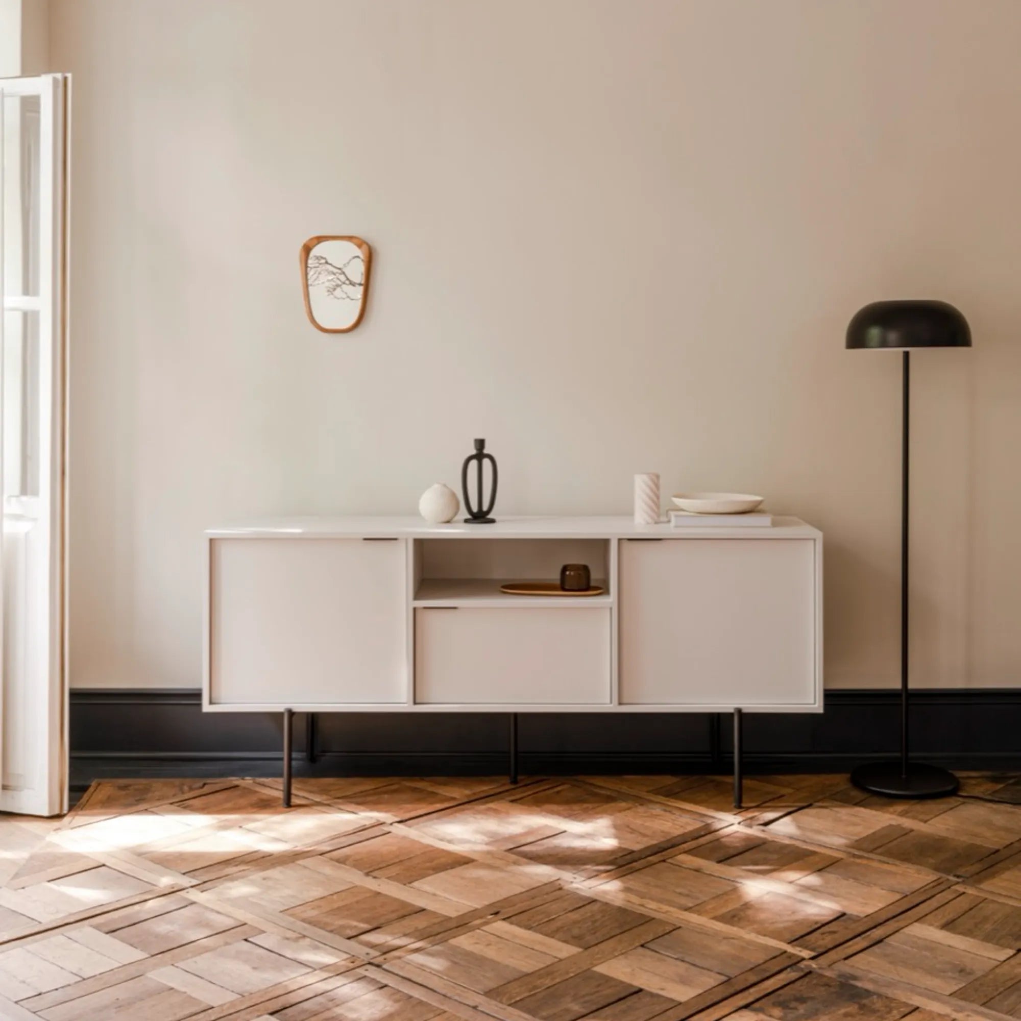 Spacious storage solution with a beautiful and durable wood construction